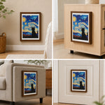 Four placement options on a wall cabinet sofa and door