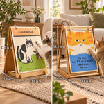Dimensions of both calendar-style cat scratcher designs in inches