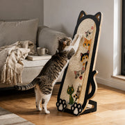 Cat using the angled floor-standing sisal scratcher