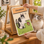 Replaceable ribbed calendar cat scratching pad