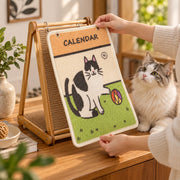 Replaceable ribbed calendar cat scratching pad