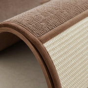 Close-up of textured scratching surfaces and soft brown edging