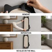 Hook-and-loop wall mounting and repositioning steps