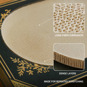 Close-up of the dense long-fiber corrugated paper layers