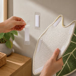 Hook-and-loop tabs and peel-and-stick mounting backing