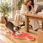 Cat claws engaging the durable corrugated surface